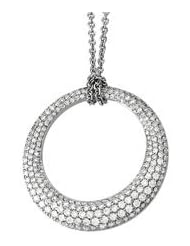 14K White Gold 3 Ct Tw Diamond Necklace