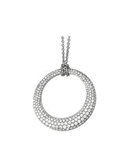 CleverEves 14K White Gold 3 Ct Tw Diamond Necklace