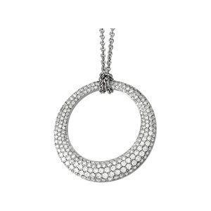 Genuine IceCarats Designer Jewelry Gift 14K White Gold Diamond Necklace. 3 Ct Tw Diamond Necklace Diamond Necklace In 14K White Gold