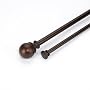 Umbra Diverge Double Curtain Rod, Designed by Thea Yuzyk and Michelle Ivankovic, Auburn Bronze, 88 - 120"