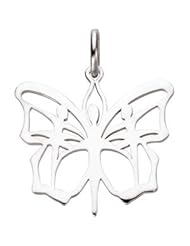 CleverEve Designer Series Ovarian Cancer Awareness Sterling Silver Butterfly Ballet Pendant Charm 15.00 x 14.00mm