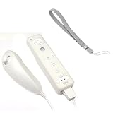 GTMax Clear Silicone Skin Case + Gray Hand Wrist Strap for Nintendo Wii Rem ....