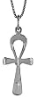Sterling Silver Ankh Cross Pendant, 1 1/8 in. (28mm)