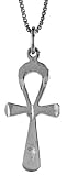 Sterling Silver Ankh Cross Pendant, 1 1/8 in. (28mm)