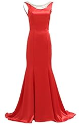 V-neck Short Corset Dropped   Waistline Fit-and-Flare Mermaid Wedding Party Dress 