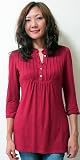 Pleated Bib Tunic - nursing/maternity