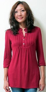 Pleated Bib Tunic - nursing/maternity - S-XL