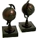Bey Berk Bronzed Globe Bookends