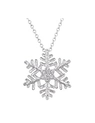 Large Snowflake Pendant Necklace