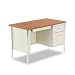 Alera SD214824PO 45 by 24 by 29-1/2-Inch Single Pedestal Steel Desk, Oak