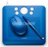 Bamboo Fun (Small) Blue Tablet with Pen, Mouse, and Graphics Software