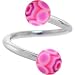 Purple Pink Marracas Spiral Twister Belly Ring