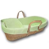 Cable Knit Moses Basket - color: lavender