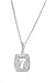 Sterling Silver Cubic Zirconia Dog Tag Lucky 7 Pendant by Crislu, 16-18