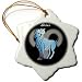 Aries Zodiac Sign - 3 Inch Snowflake Porcelain Ornament