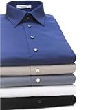 Calvin Klein Cotton Fancy Dress Shirt- Point Collar