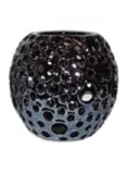 9 x 7.75"Black Ceramic Vase