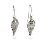Eve's Addiction Sterling Silver Seashell Earrings