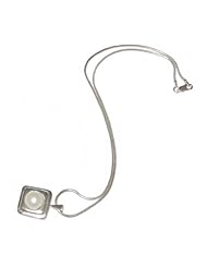 18" Sterling Silver Chain Necklace with Pearl Pendant