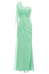 Chiffon Beaded One Shoulder Evening Dress/Bridesmaid Dress/Prom Dress/Party Dress 