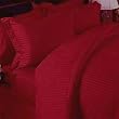 MARRIKAS 300TC Egyptian Cotton CAL KING RED STRIPED Duvet Cover Set