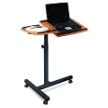 SixBros. Laptoptisch Teak/Schwarz - LT-001A/53 - MDF Teakfarben - Gestell Metall Schwarz
