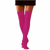 FUCHSIA HOT PINK OVER THE KNEE THIGH HI STOCKINGS