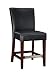 Powell Company Black Bonded Leather Counter Stool, 24 Seat Height