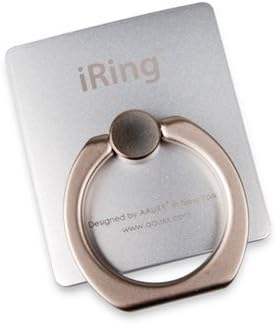 iRing Universal Masstige Rotating Metal Bunker Ring Grip Finger Holder Hook Stand Car Dashboard Mount Dock Kickstand for iPad Tablet PC, iPhone 6 / iPhone 6 Plus / iPhone 5 / 5S, Samsung Galaxy S6 / Samsung Galaxy S6 Edge / Samsung Galaxy Note 4 / Samsung Galaxy Note Edge / Samsung Galaxy A3 / A5 / A7, HTC One M9, Motorola, LG, Nokia and Other Smartphones (Silver)