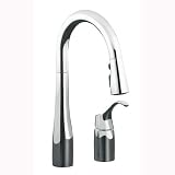 Kohler Model 649: Simplice Pull-Down Secondary Sink Faucet - Polished Chrome