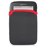 Reversible Black Red Cover Case Pouch for Amazon Kindle 3/3G and Screen Protector