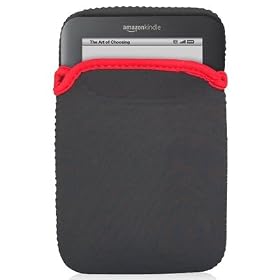 Reversible Black Red Cover Case Pouch for Amazon Kindle 3/3G and Screen Protector