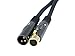 Monoprice Premier Series XLR Male to XLR Female - 1.5ft - Black - Gold Plated | 16AWG Copper Wire Conductors [Microphone & Interconnect]