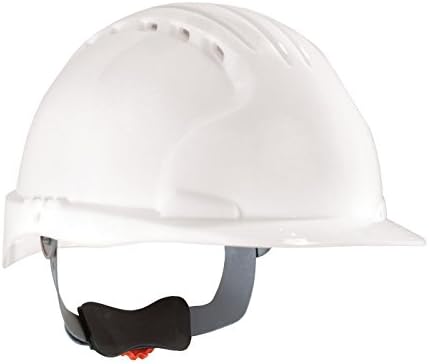 Evolution Deluxe 6151 280-EV6151V-10 Vented Standard Brim Hard Hat with HDPE Shell, 6-Point Polyester Suspension and Wheel Ratchet Adjustment