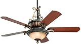 Emerson Fans CF220AGW Julianne Ceiling Fan Aged Walnut With Teak / Mahogany Blades