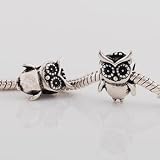 Pandora Style Antique Silver Plated OWL Bead *Fits Pandora, Chamalia, Biagi