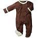 Footed Onepiece in Chocolate by Baby Soy (6-12)
