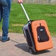 PetEgo Airline/Subway/Train Approved Pet Rolling Travel Suitcase Back Pack Trolly Backpack. Color-Black/ Size 15"X9.5"X21"
