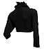 eVogues Plus size Cropped Ruffled Shawl Shrug Bolero Black