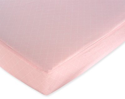 Pink and Brown Argyle Fitted Crib Sheet for Baby and Toddler Bedding Sets by JoJo - Mini Blue Argyle Print product image