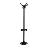 Peter Pepper Coat Tree with Weighted Base and 4 Hooks and 8 Hanger Clips PDQ-2116