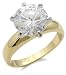 14k Gold Plated Solitaire CZ Engagement Ring