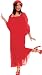 Women's Plus Size 20's Flapper Red Theater Costume