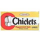 Cadbury Adams, Chiclets Gum Peppermint - 12 Each X 20 Packs