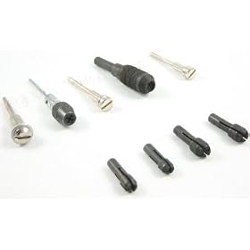 Buy 9 Drill Bit Adapter Enlarger Reducer Pin Vise Chucks Mandrels Collets for Drill... now!