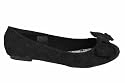 Womens Black Flat Casual Ballet Pumps Shoes