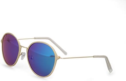 Fandia Women's Round Frame Metal Sunglasses Fashion Accessory (#6)