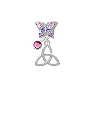 Jewelry: Large Trinity Knot Butterfly Charm Bead Dangle with Crystal Drop - Delight & Co.