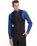DKNY Vest, Black Tonal Stripe Slim Fit