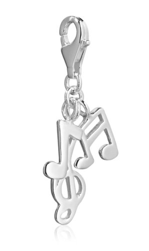 VINANI Damen Charm Anhaenger Noten Silber 925 HNO Silber Charm